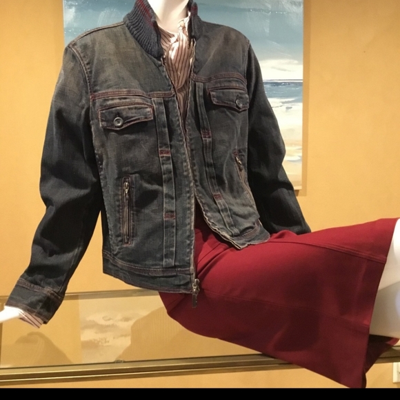 ST.JOHN JEAN JACKET - Picture 1 of 2